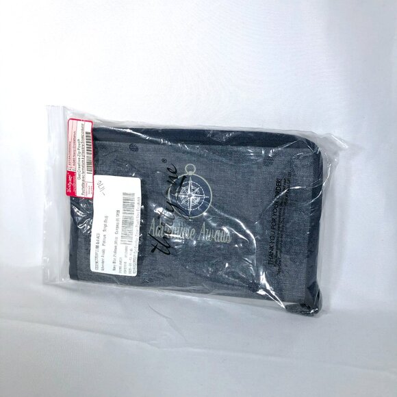 Thirty One Get Creative Zip Pouch (NWT) Navy Crosshatch with embroidery design - Picture 5 of 5